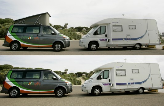 http://www.caracolvan.com/Vw T5 California con techo elevable y Autocaravana