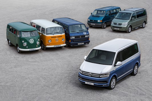 Volkswagen fourgonnettes histoire, de Vw T1 Ã  Vw T6